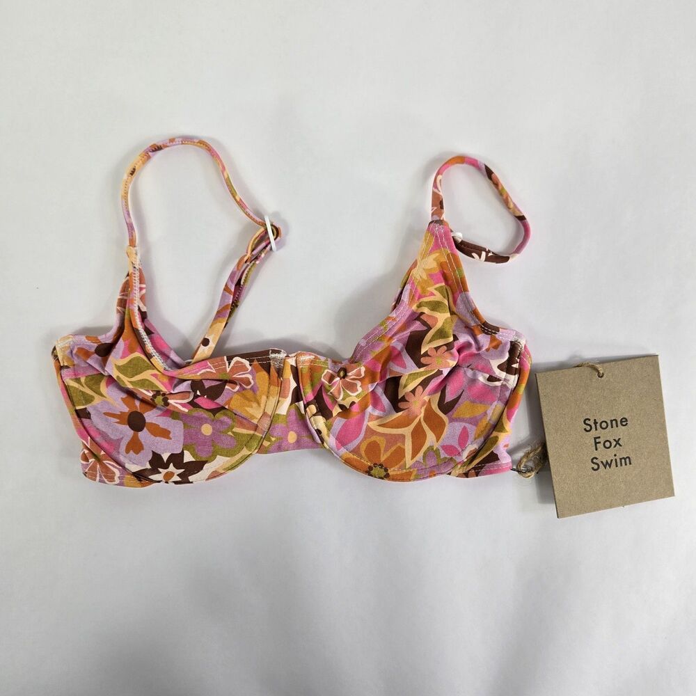 Stone Fox Swim Revolve Women's Size XS Conch Top Retro Pop NWT